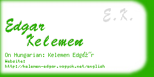 edgar kelemen business card